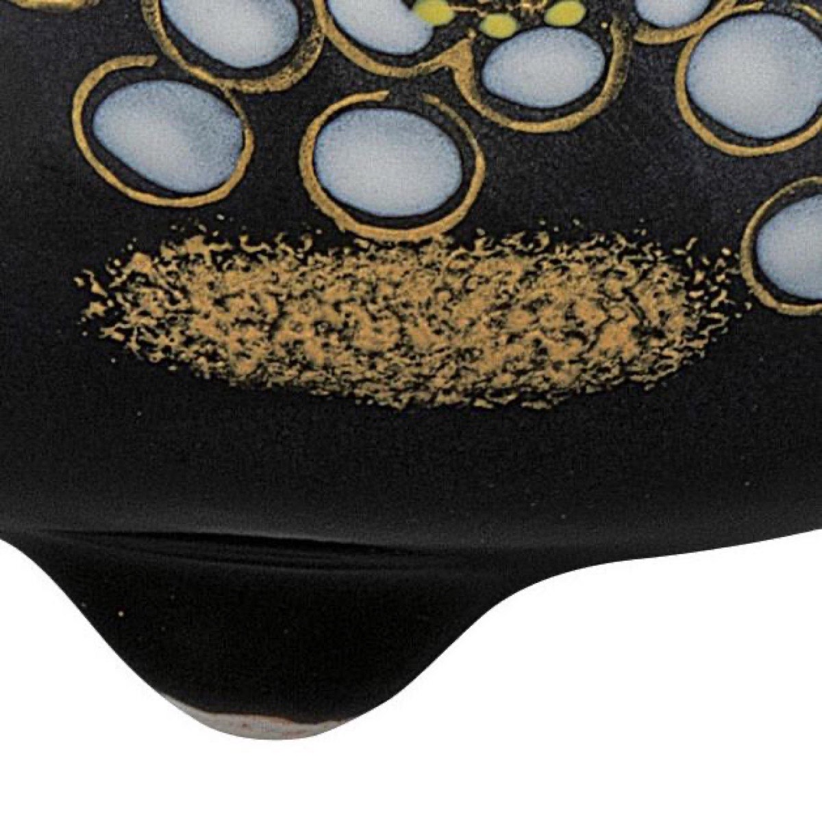 Japanese Incense Burner, Kutani Ware Gold Plum Moon Porcelain Koro, Tea Room Decor — view 6