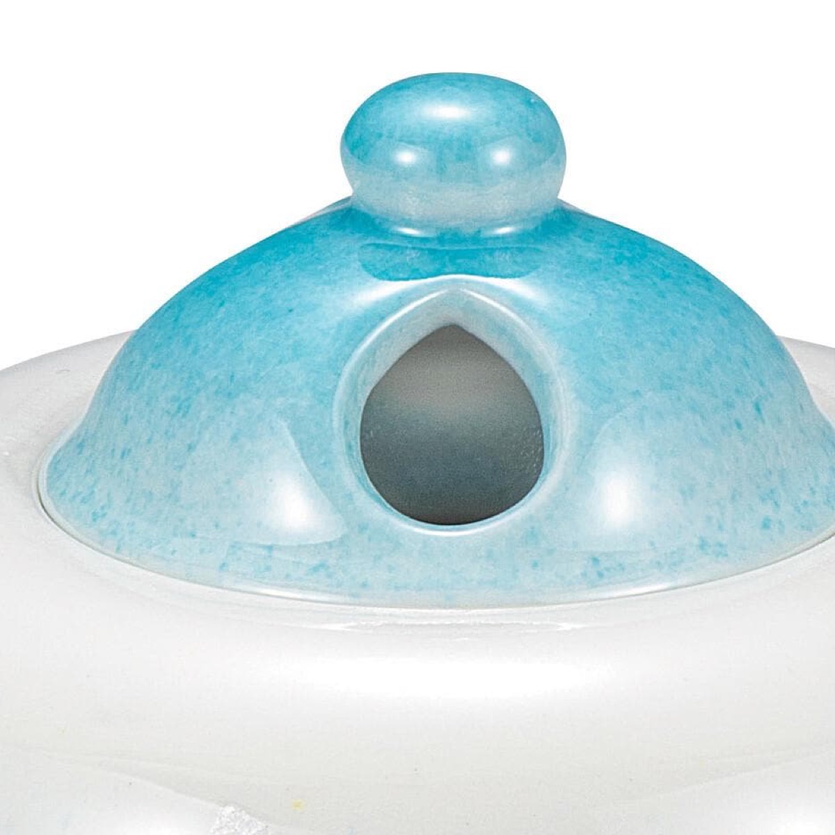 Japanese Incense Burner, Kutani Ware Silver Porcelain Koro, Zen Tea Room Decor — view 4