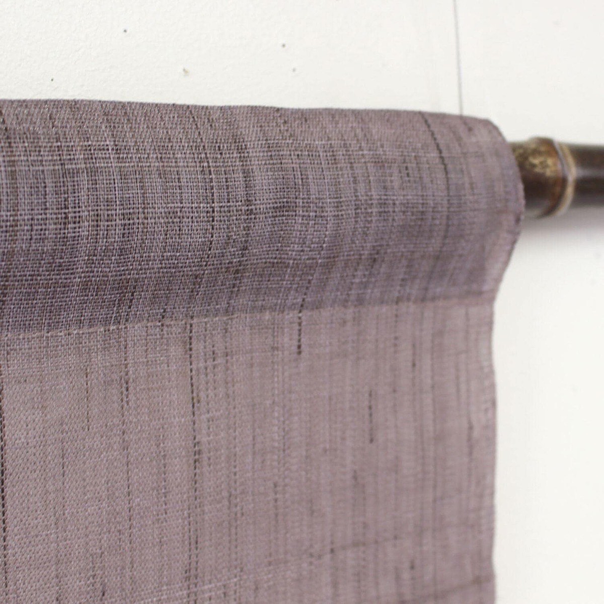 Japanese Linen Noren Curtain, Paulownia Pattern, Shiso Gray, 100% Linen, Made in Japan — view 4