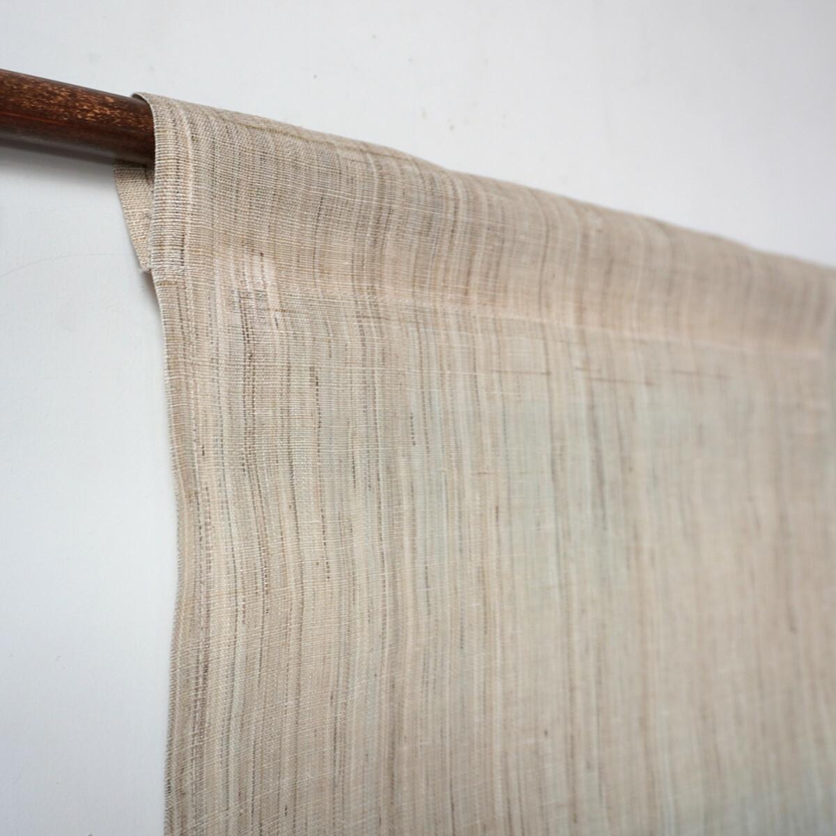 Japanese Linen Noren Curtain, Tree Motif, Green Gradient, 33.1 x 47.2 in — view 4