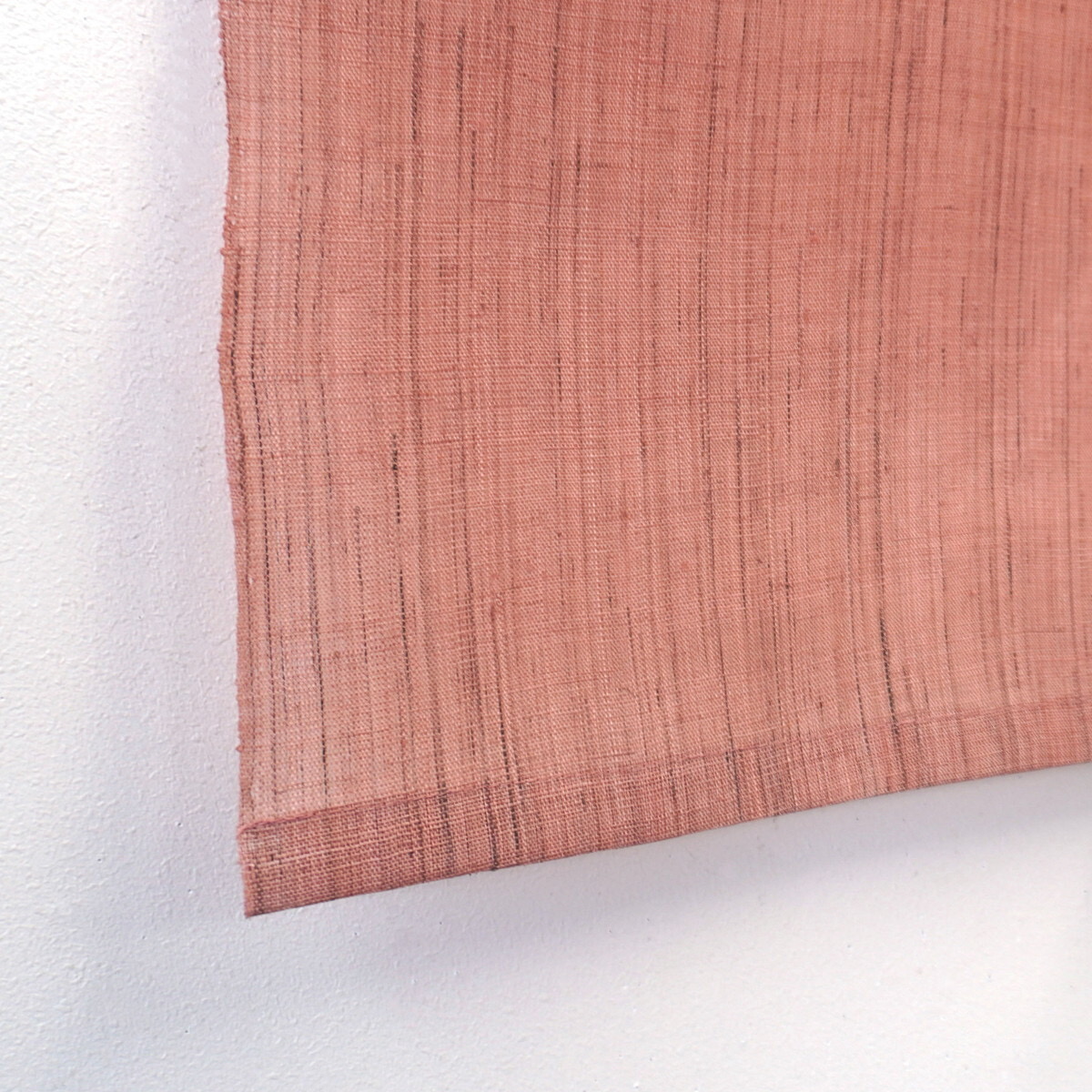Japanese Linen Noren Curtain, Triple Panel, Half-Dyed Rose, Grey & Amber, 33.1 x 47.2 in, Handwoven Ramie, Made in Japan — view 4
