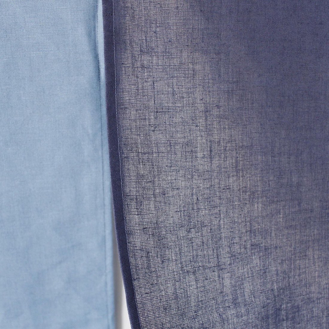 Japanese Linen Noren Door Curtain, Indigo Gradient Circle Motif, 33.1 x 59.1 in — view 6