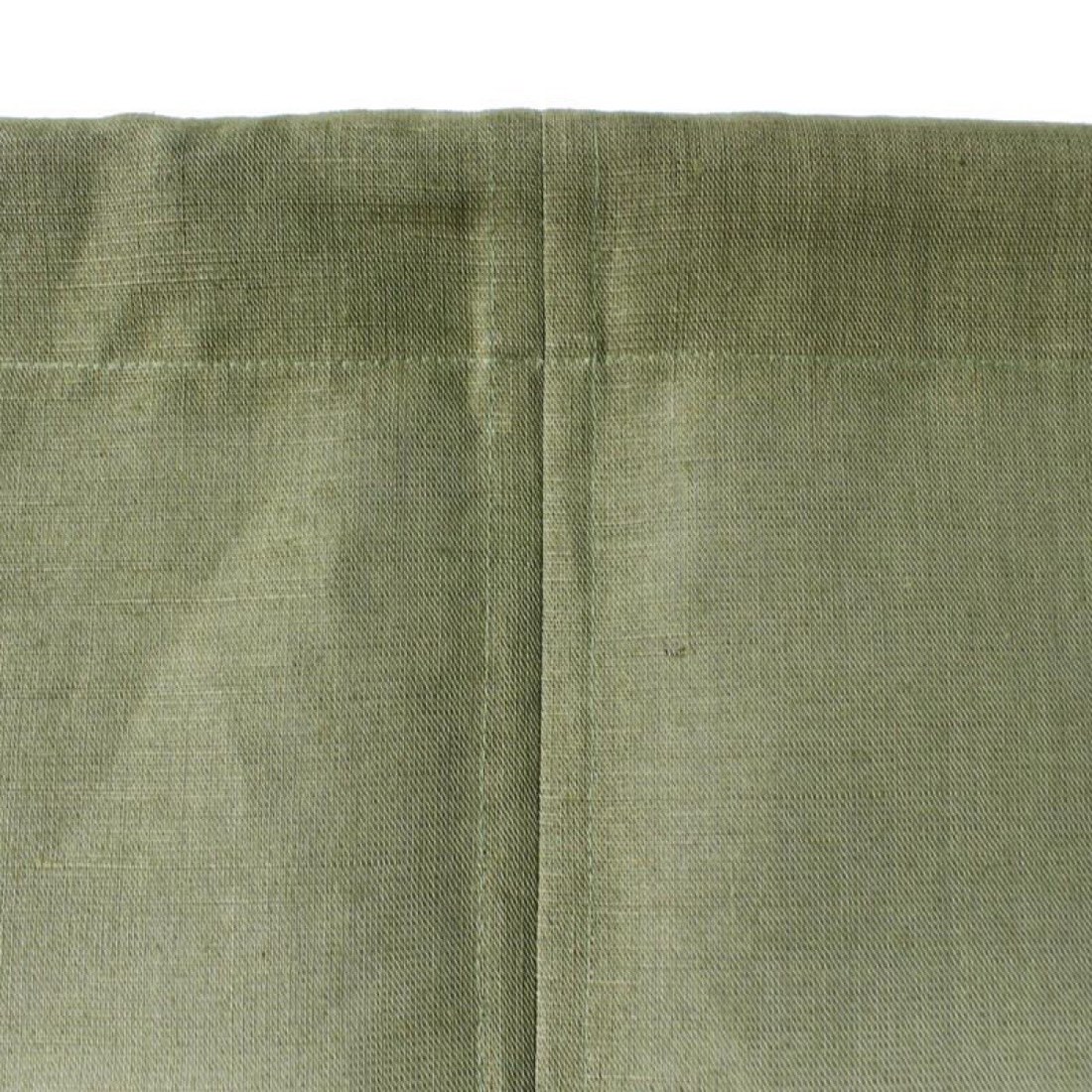Japanese Linen Noren Door Curtain, Young Pine Motif, Rikyu Green (Made in Japan) — view 5
