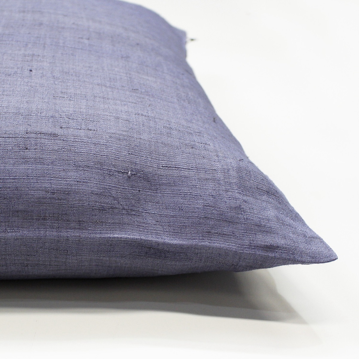 Japanese Linen Zabuton Floor Cushion Cover, Plain Blue Wisteria, 21.7 x 23.2 in, Iono Weave, Made in Japan — view 4