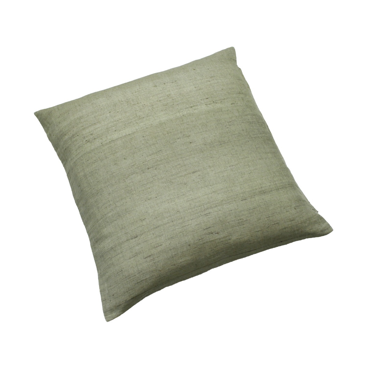 Japanese Linen Zabuton Floor Cushion Cover, Plain Grey-Green, 21.7 x 23.2 in, Iono Weave, Made in Japan — view 2
