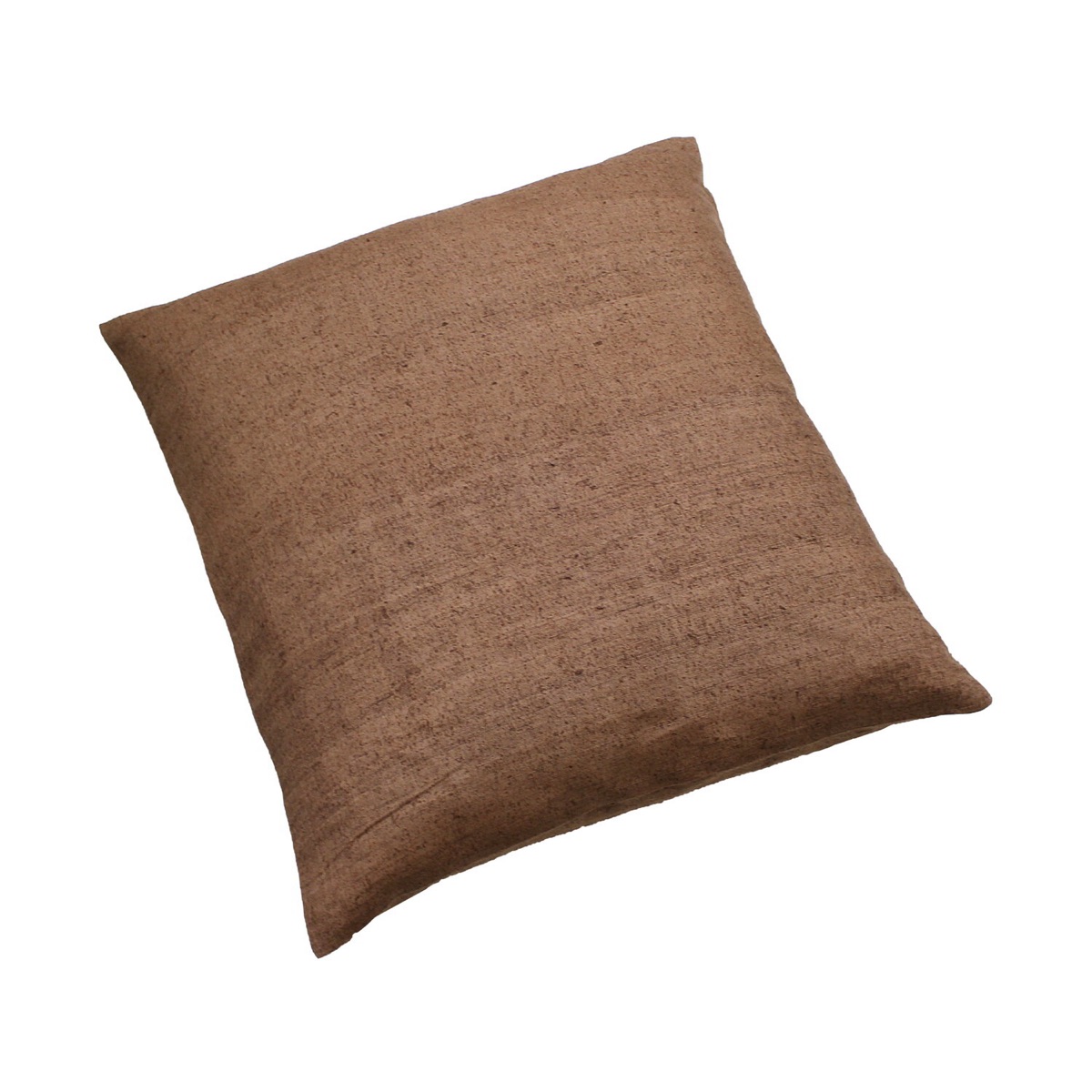 Japanese Linen Zabuton Floor Cushion Cover, Plain Persimmon Tan, 21.7 x 23.2 in, Iono Weave, Made in Japan — view 2