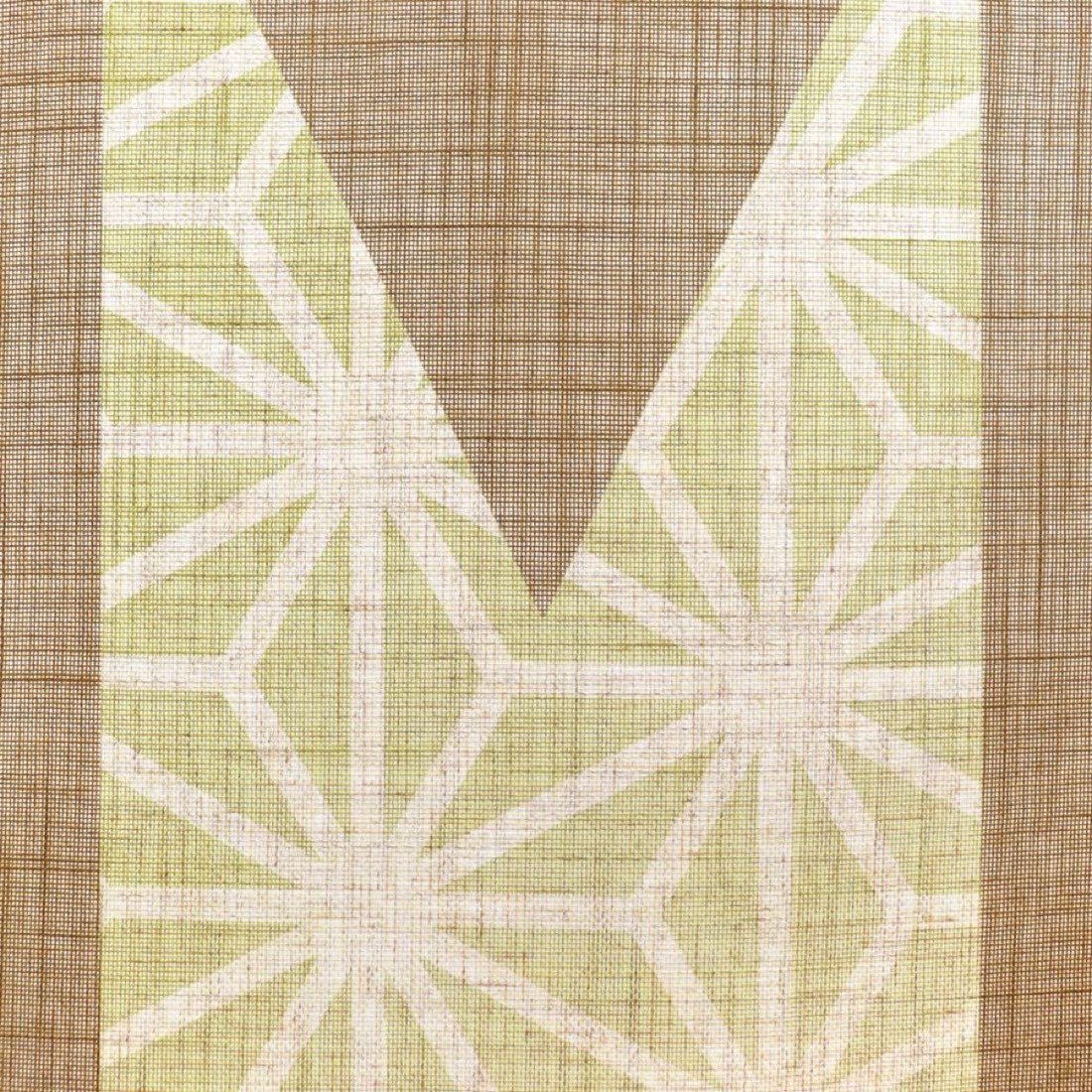 Japanese Noren Curtain, Arrow Feather Hemp Leaf Mustard, 33.5 x 59.1 in — view 2