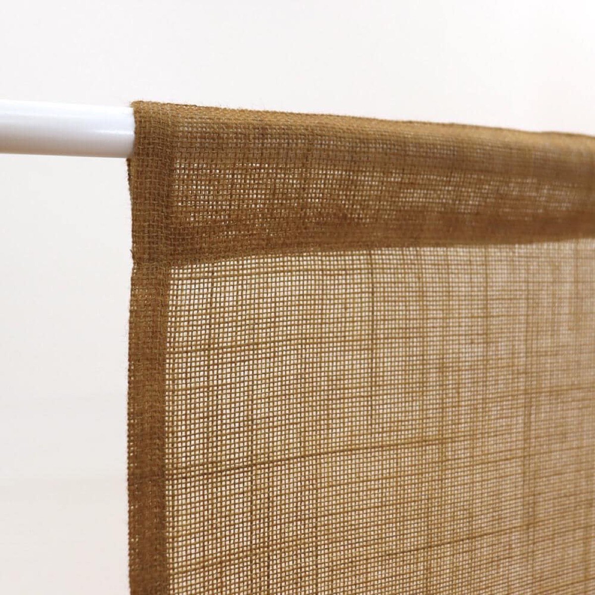 Japanese Noren Curtain, Arrow Feather Hemp Leaf Mustard, 33.5 x 59.1 in — view 4