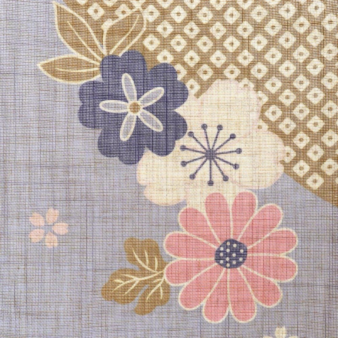 Japanese Noren Door Curtain, Auspicious Flower, 33.5 x 59.1 in, Made in Japan — view 5