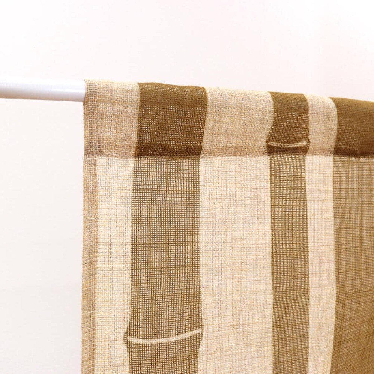 Japanese Noren Door Curtain, Bamboo and Camellia, 33.5 x 35.4 in, Made in Japan — view 7