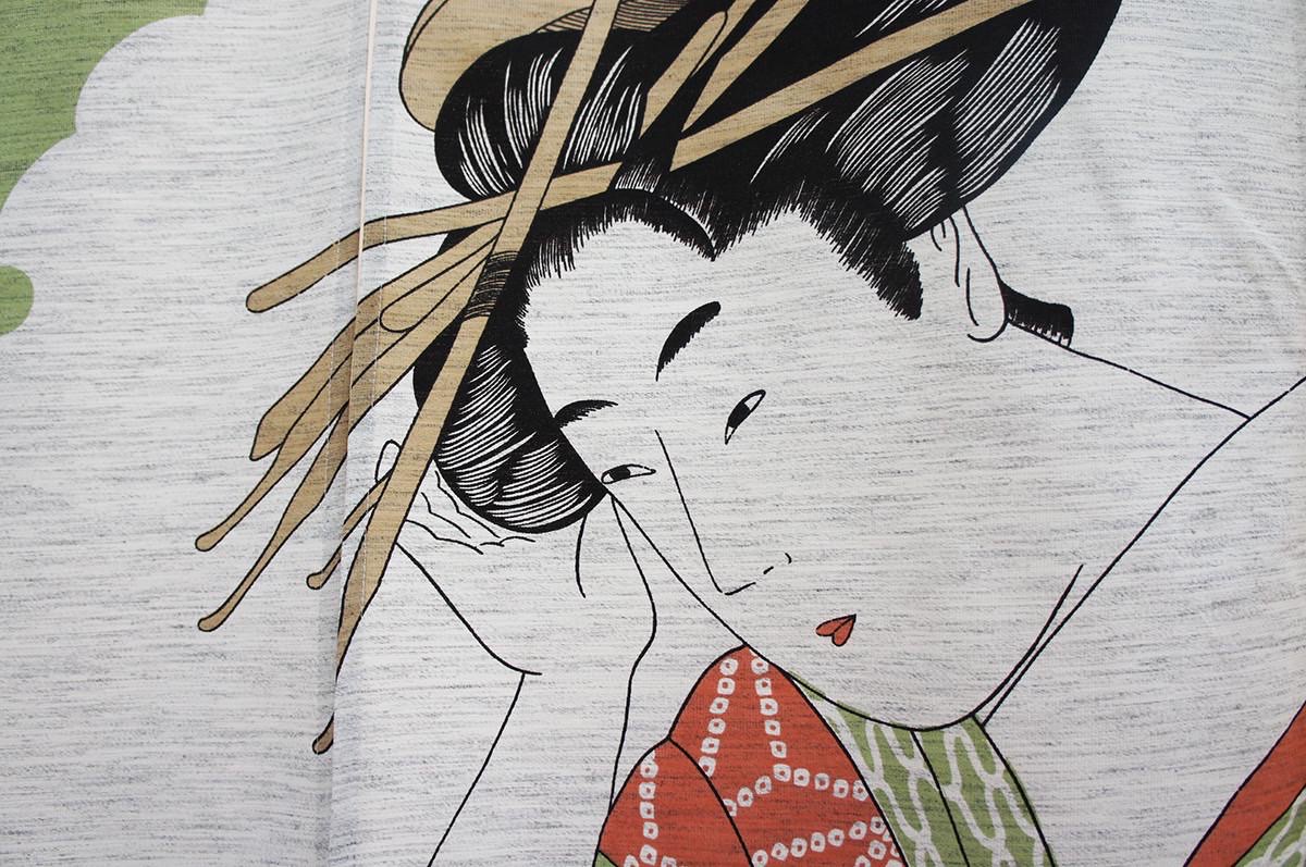 Japanese Noren Door Curtain, Classical Poem, 33.5 x 59.1 in, Made in Japan — view 5