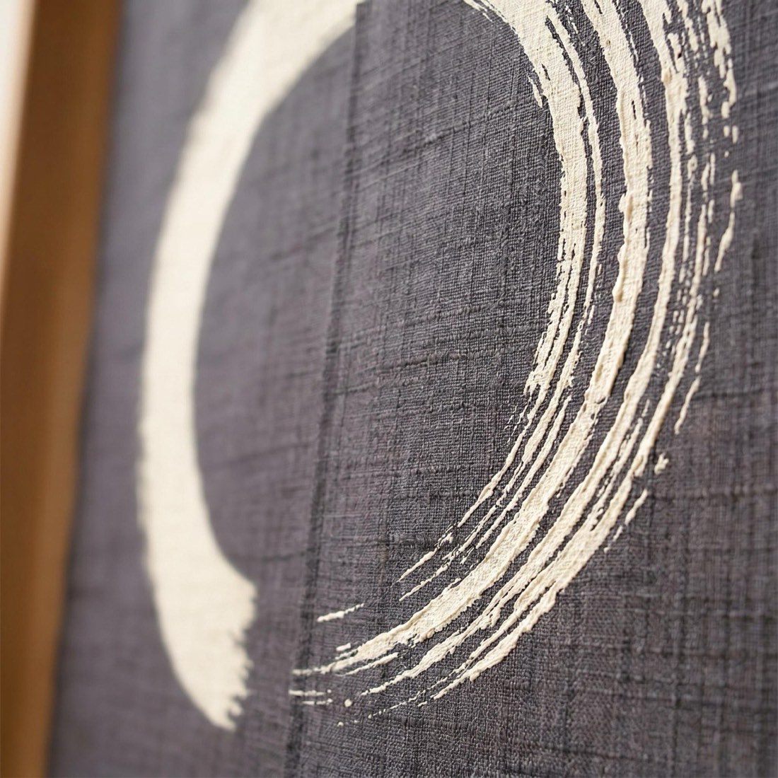 Japanese Noren Door Curtain, Enso Circle, 33.5 x 59.1 in, Made in Japan — view 8
