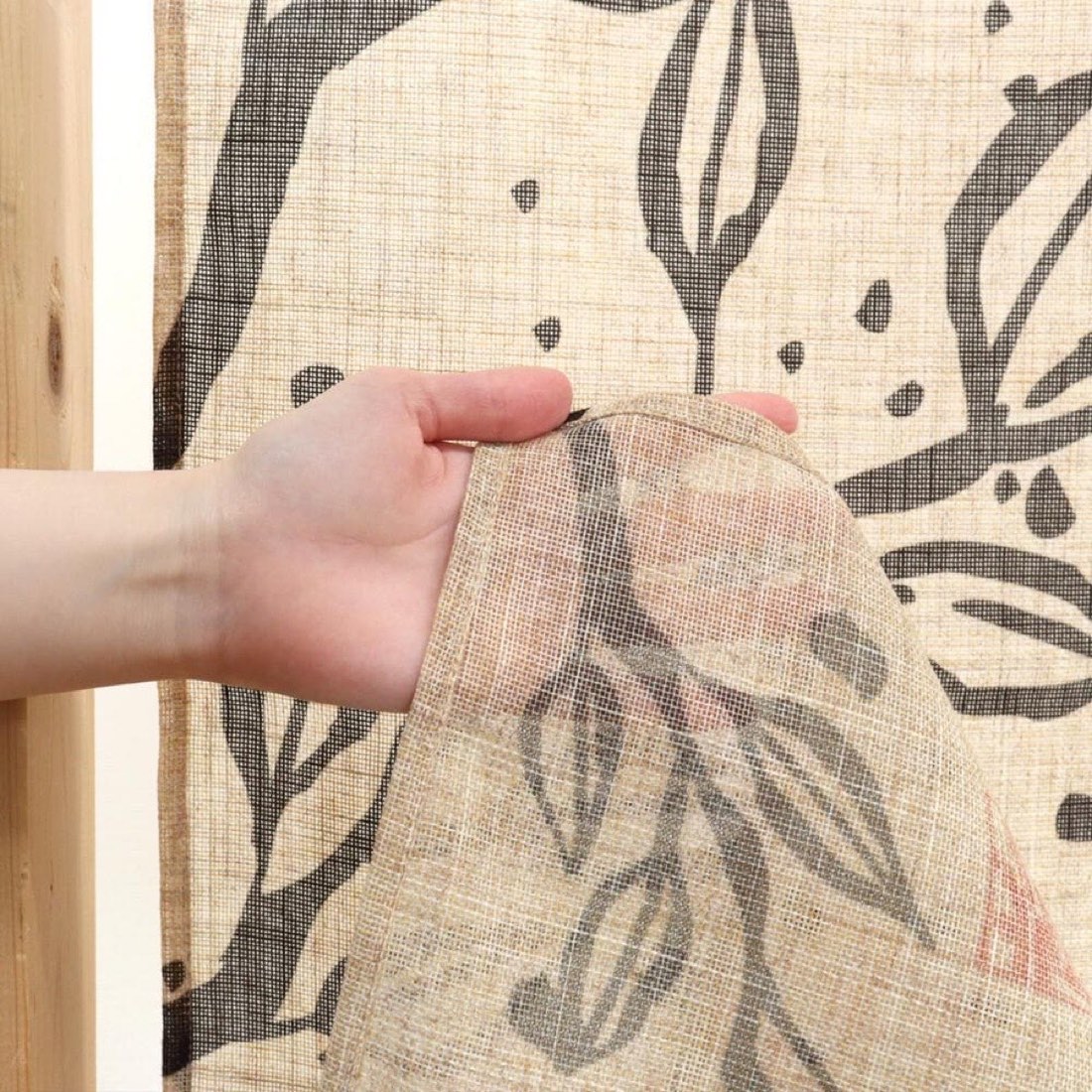 Japanese Noren Door Curtain, Five Story Pagoda, 33.5 x 59.1 in, Made in Japan — view 3