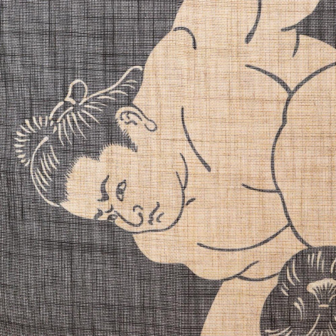 Japanese Noren Door Curtain, Grand Sumo, 33.5 x 35.4 in, Made in Japan — view 4
