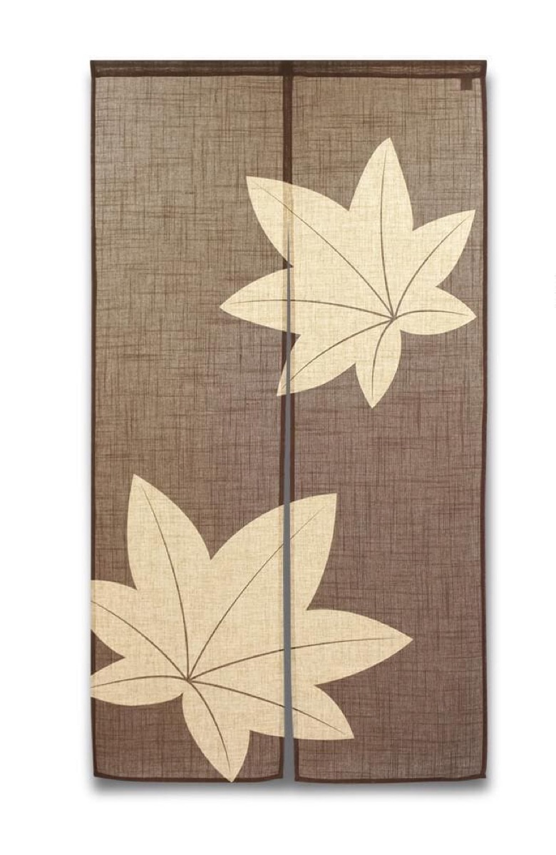 Japanese Noren Door Curtain, Maple Leaves, 33.5 x 59.1 in, Made in Japan — view 2