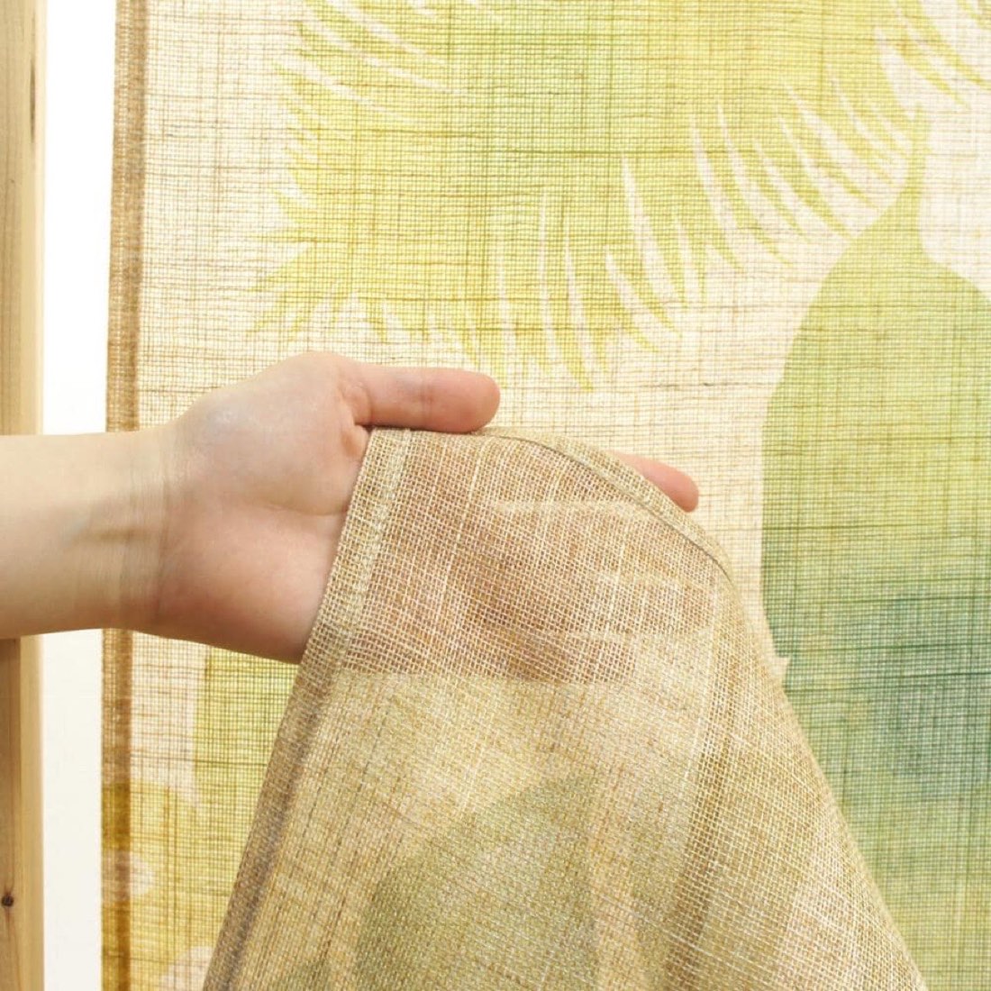 Japanese Noren Door Curtain, Monstera, 33.5 x 59.1 in, Made in Japan — view 6