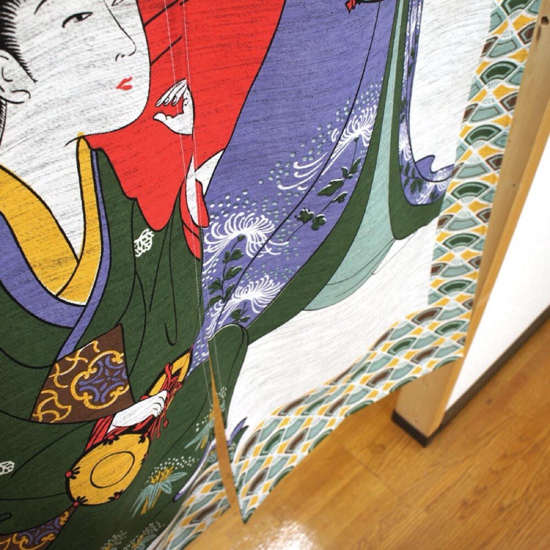 Japanese Noren Door Curtain, Traditional Music, 33.5 x 59.1 in, Made in Japan — view 7