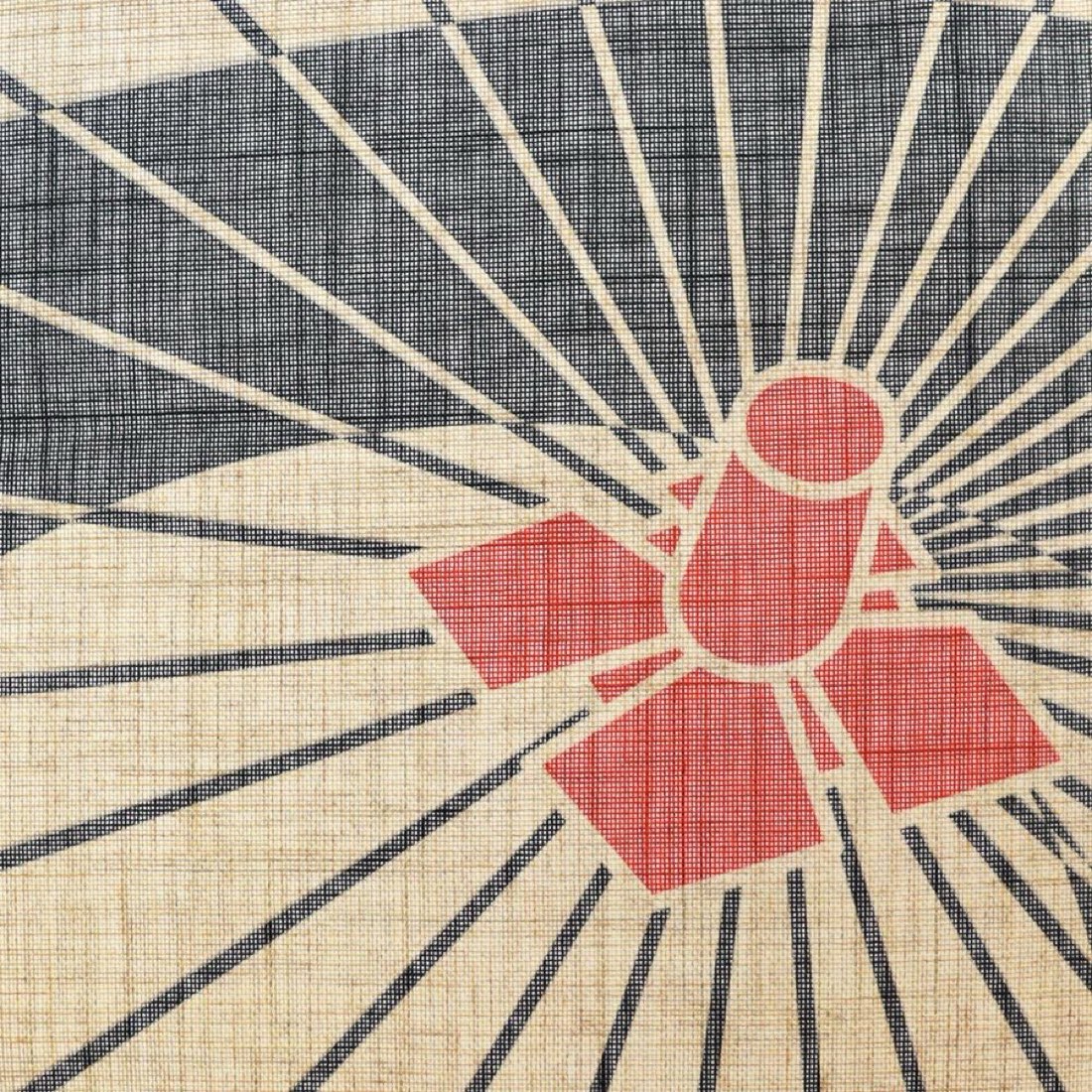 Japanese Noren Door Curtain, Umbrella Petals Print, Linen-like Fabric, Made in Japan — view 4