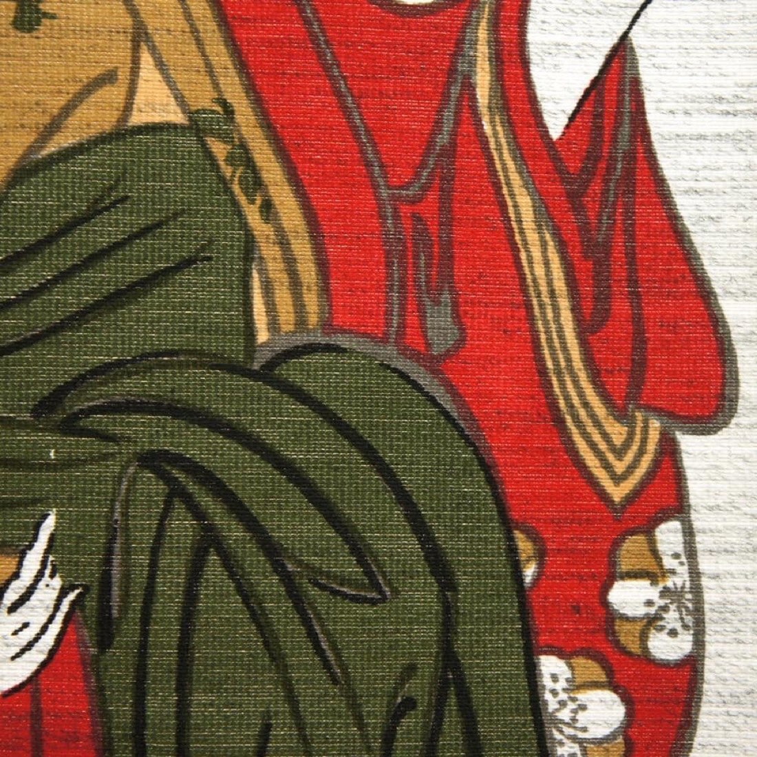 Japanese Noren Door Curtain, Woman Poem Print, Linen-Like Fabric, 33.5 x 59.1 in — view 4