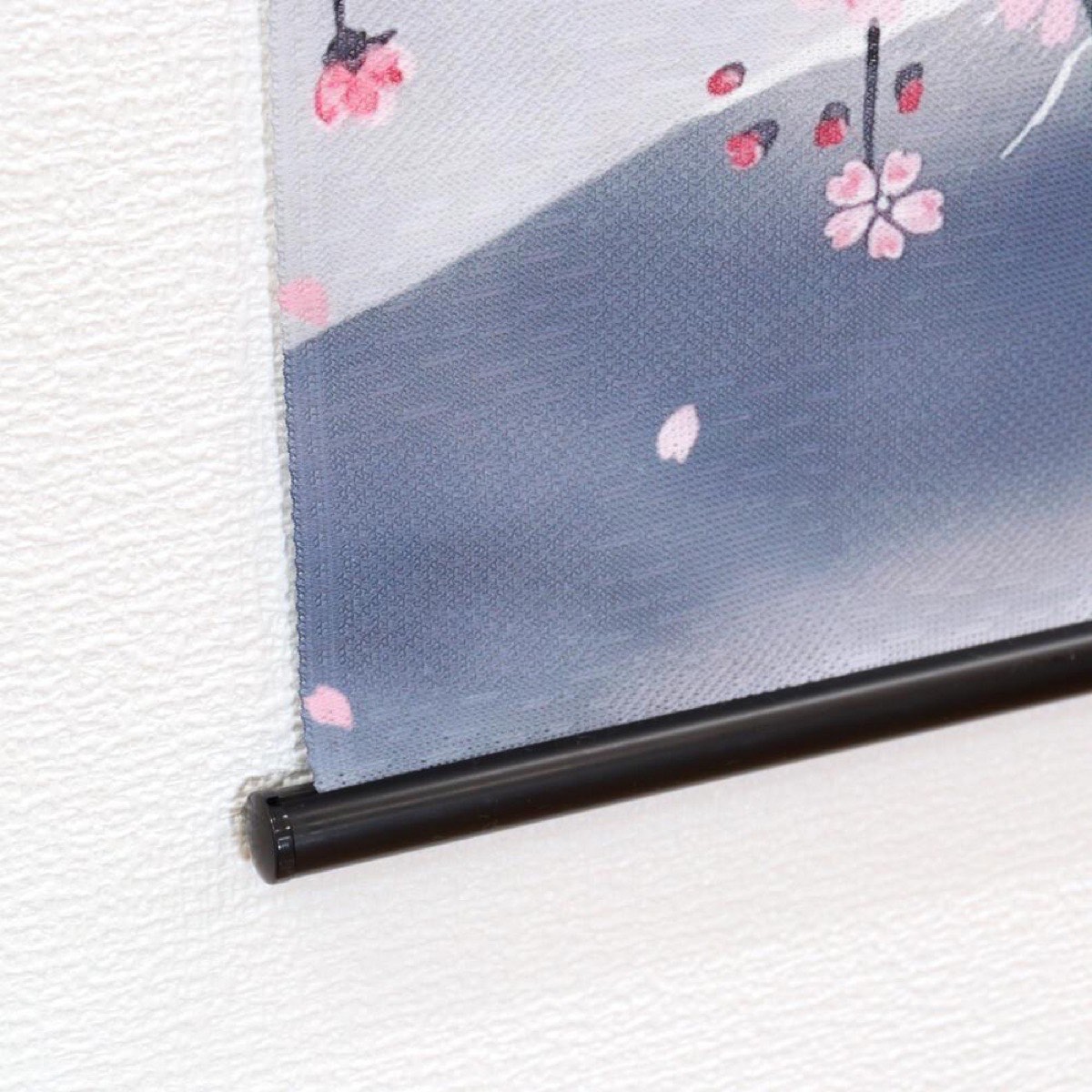 Japanese Tapestry Wall Hanging, Weeping Sakura, Mount Fuji, 18.1 x 32.3 in — view 7