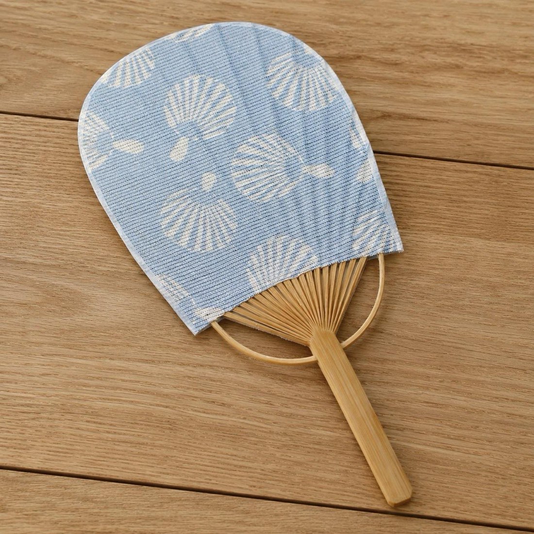 Mini Japanese Uchiwa Fan, Linen Fan Scatter Motif, Bamboo Frame, Made in Japan — view 10